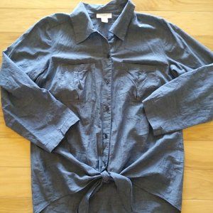 LOFT Button Up Tie Shirt
